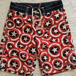 Gap Kids Marvel Captain America Swim Trunks/Board Shorts